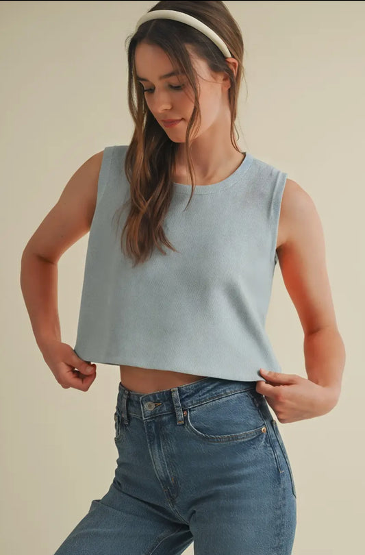 Purple Duo Bow Sleeveless Top