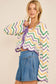 Mardi Gras Wave Stripe Tie Cardigan – Festive Knit