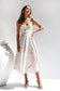 Women's V Neck Tie Strap Dress Flowy Dresses