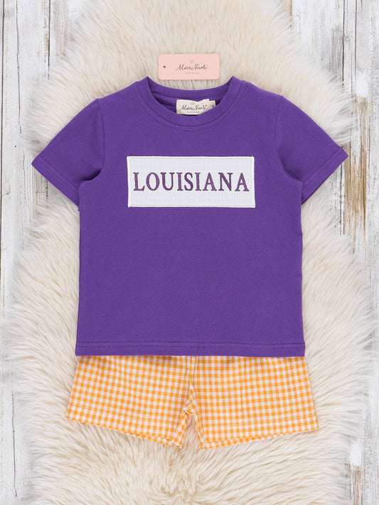 Louisiana Smocked Gingham Outfit