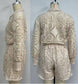 Cut out top lace shorts sets