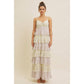 ROMANTIC FLORAL TIERED MAXI DRESS WITH RUCHED BUST