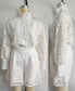 Cut out top lace shorts sets
