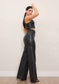 Vegan Leather Wide Leg Pants With Pearl