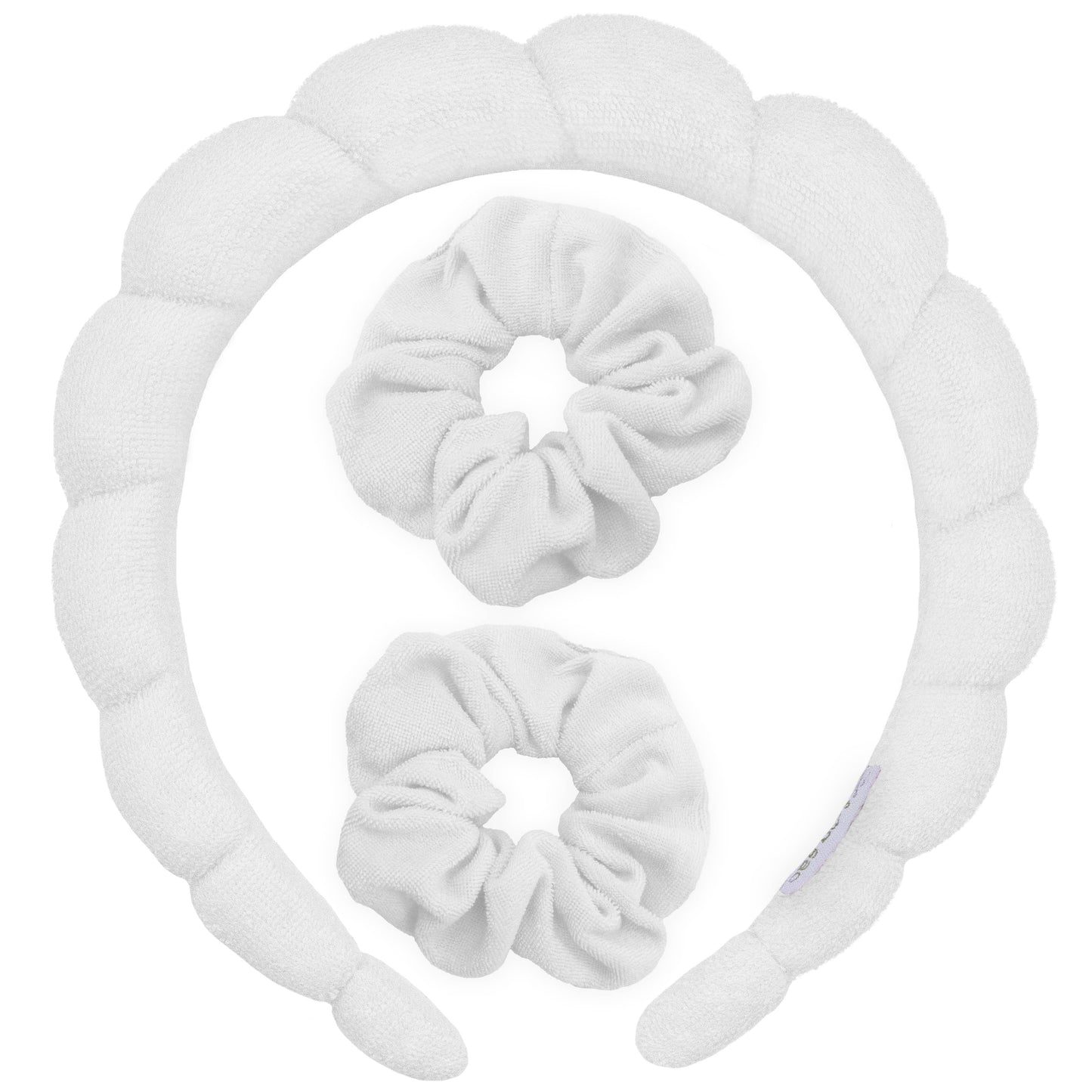 Youth Spa Headband - Skincare Headband & Scrunchie Wristband Set