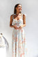 Women's V Neck Tie Strap Dress Flowy Dresses