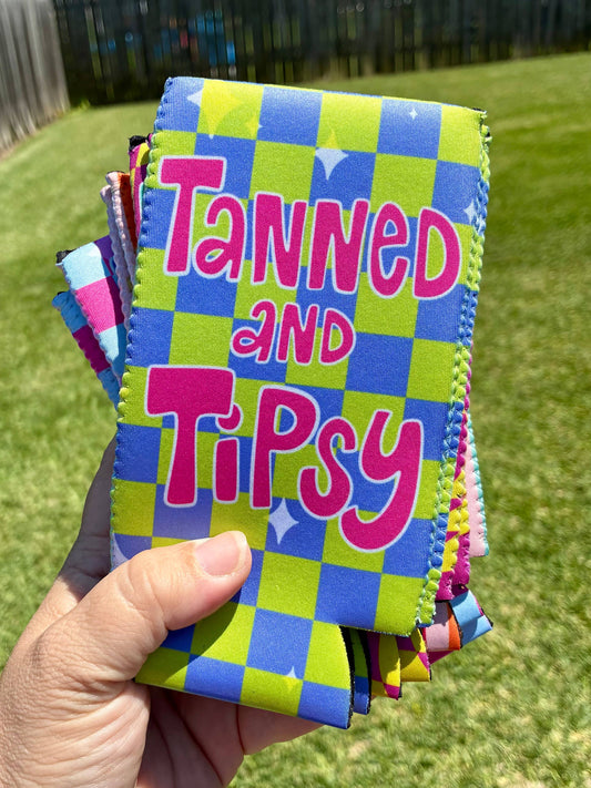 Tanned and tipsy summer koozies 