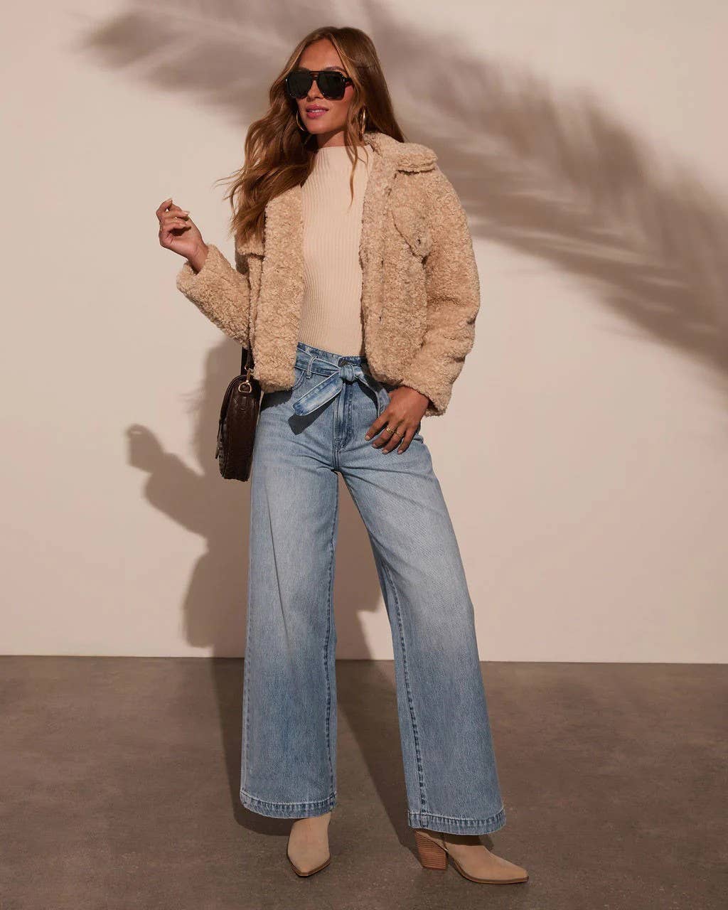 High Waist Tie-Waist Jeans