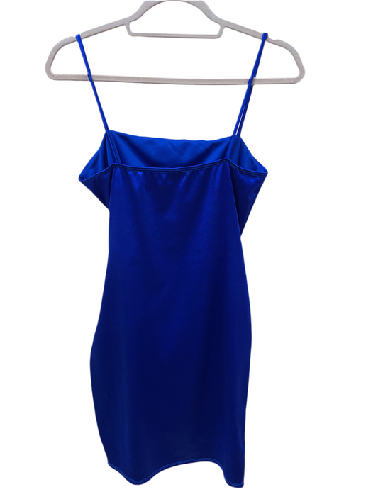 Royal Satin Ruched Spaghetti Strap Mini