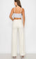 Ivory High Waisted Super-Stretch Wide Leg Jeans
