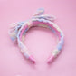 Big Bow Headband - Double Layer Rainbow Mini Rosette