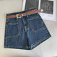 A-Line Denim Shorts