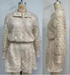 Cut out top lace shorts sets