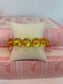 Iridescent Yellow Bubble Bead Stretch Bracelet