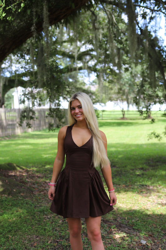 Soft N Suede V Neck Dress