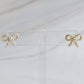 Shine Mini Bow Sterling Silver Earrings