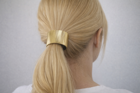 Brushed Gold Ponytail Hair Cuff