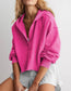 Solid Color Short Loose Hooded Sweatshirt