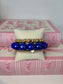 Royal Blue Chunky Bubble Bead Stretch Bracelet