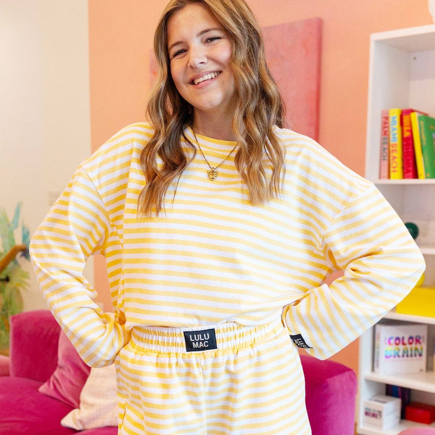 LM-STRIPE Top-YELLOW