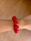 Red Chunky Bubble Bead Stretch Bracelet