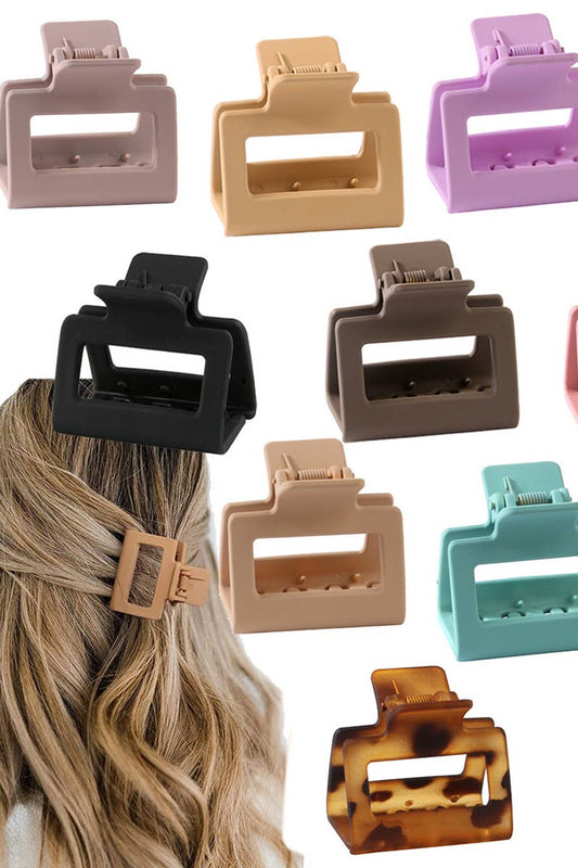 square macaron shark clip small hair clip