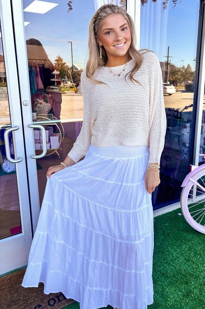 Open Knit Light Weight Pullover Sweater.