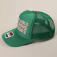 Pretty Girls Love Boys With Boats Text Print Mesh Back Cap