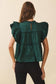 Dramatic Ruffle Sleeves Detail Tiered Poplin Top