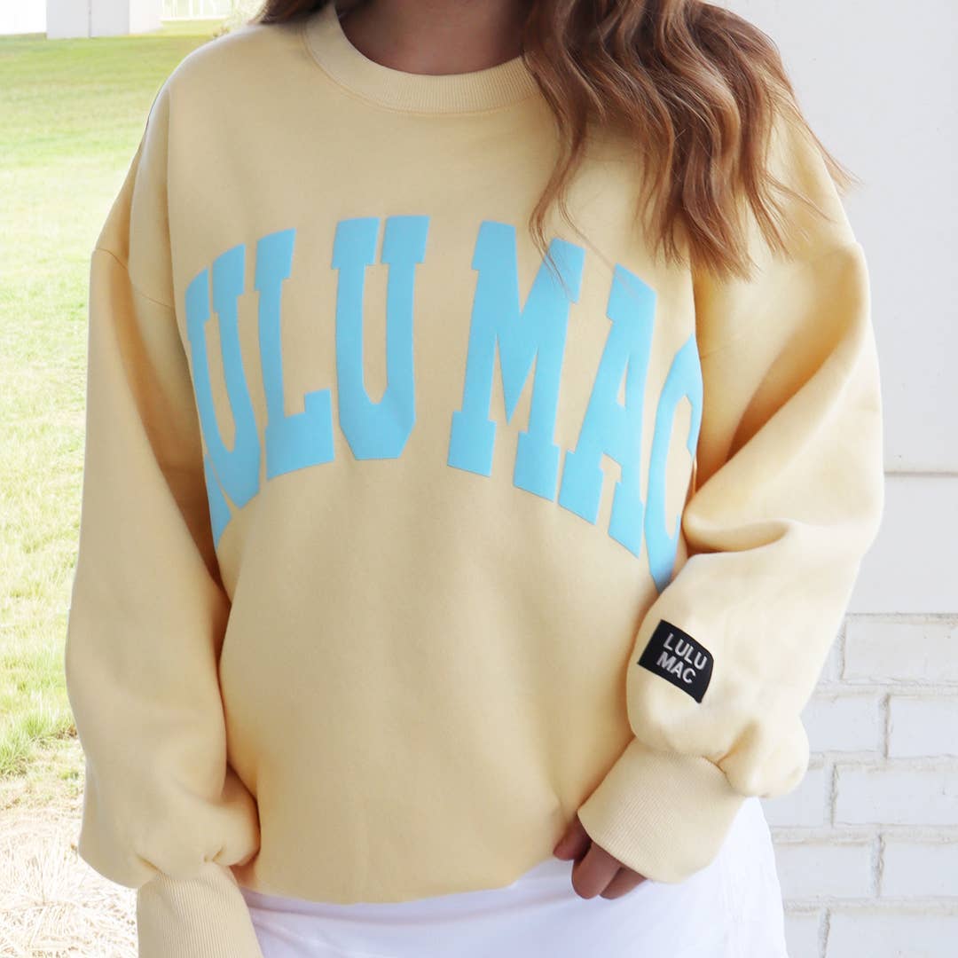 Lulu Mac Sweatshirt Butter/Light Blue