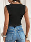Textured waistcoat Buttoned tank top