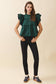 Dramatic Ruffle Sleeves Detail Tiered Poplin Top