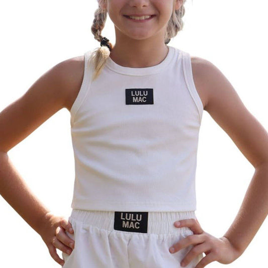 Lulu Mac White Youth Tank Top
