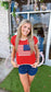 Sleeveless Red American Flag
