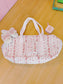 Wilshire Stripe Pink Quilted Duffle Bag