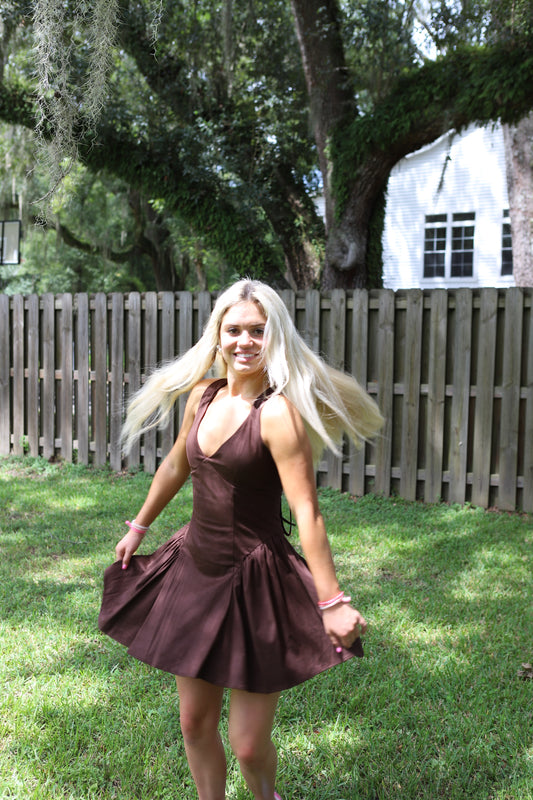 Soft N Suede V Neck Dress