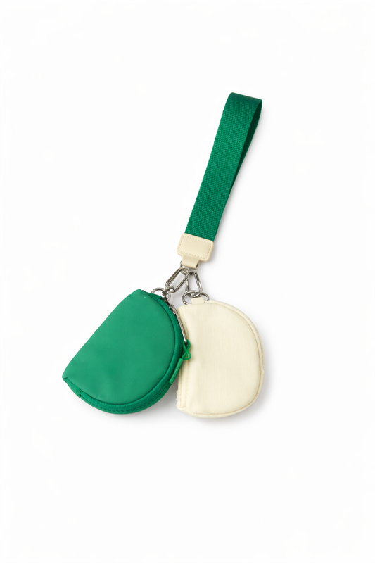 Green Coin Purse Wristlet Set