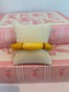 Yellow & Ivory Chunky Resin Bar Stretch Bracelet