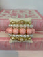 Light Pink Chunky Bubble Bead Stretch Bracelet