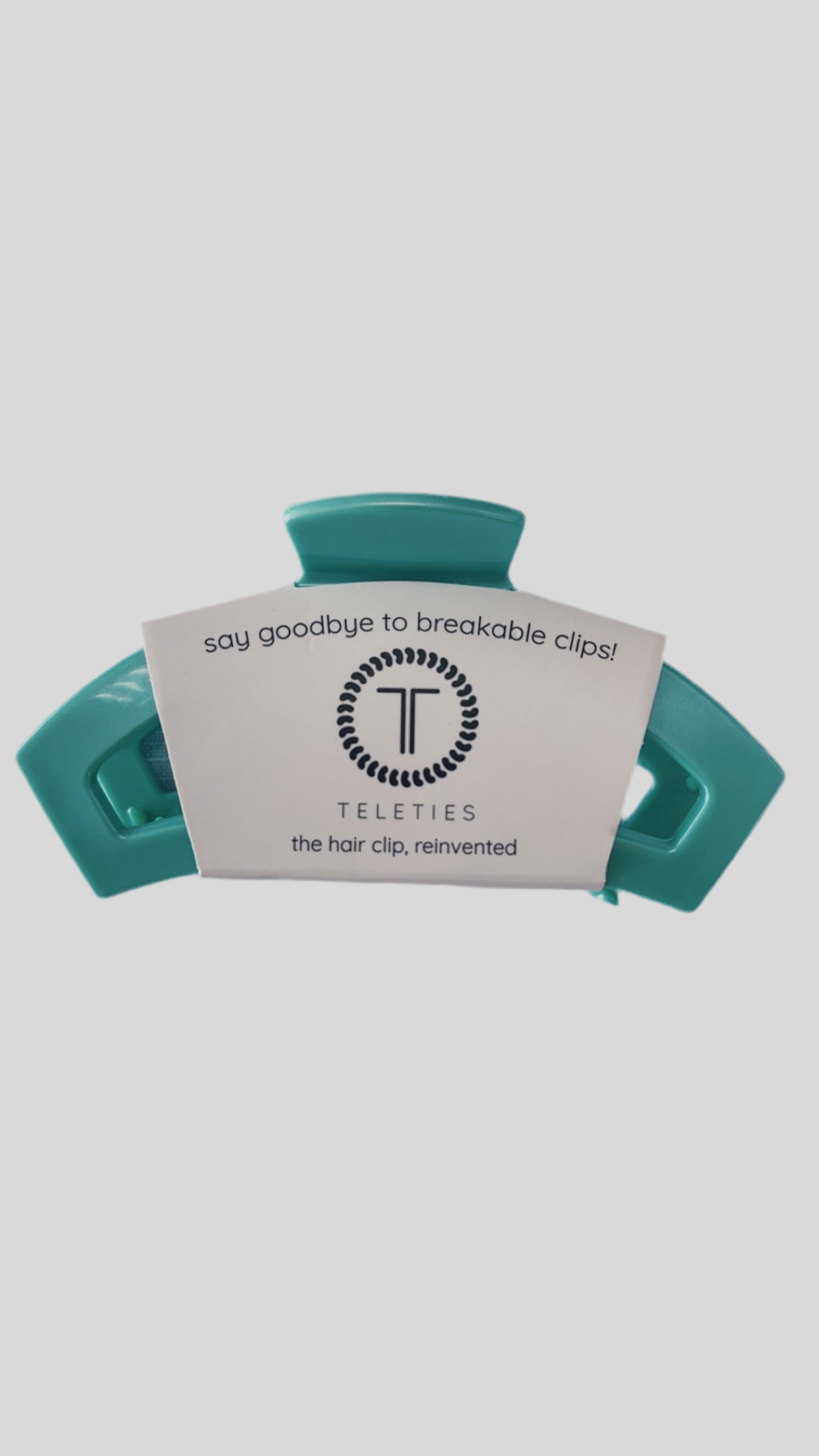 Open Totally Teal Large Teletie Hair Clip