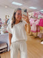Linen Crew Neck Top