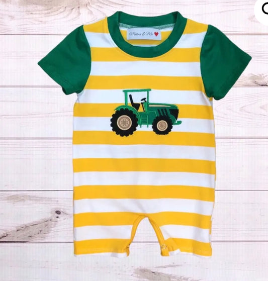 Little Boys Tractor Romper