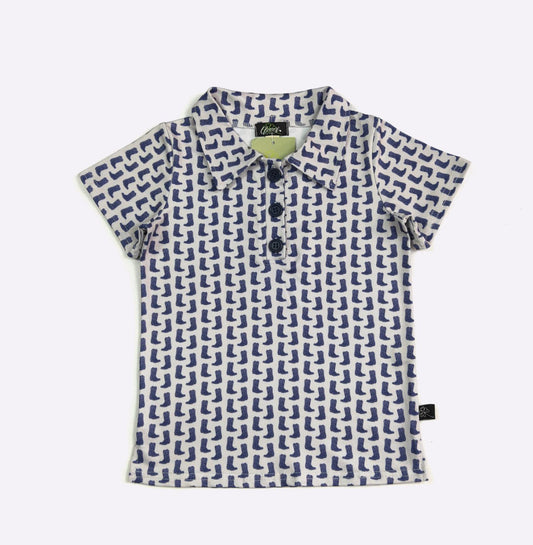 Indigo Boots Boy Collar Shirt
