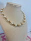 Water Resistant Gold Beaded Pearl Necklace