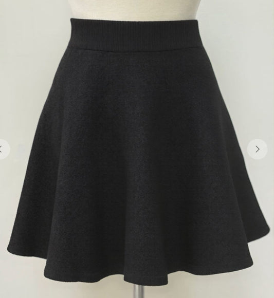 Black Line Knee Skirt