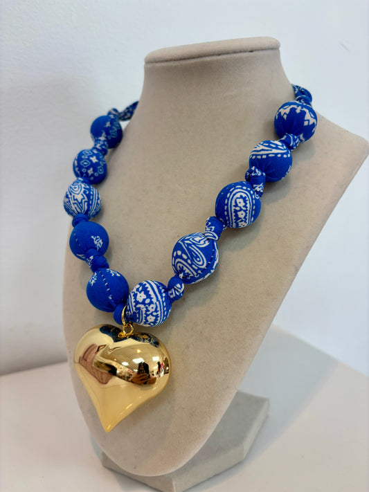 Gold Chunky Heart Necklace