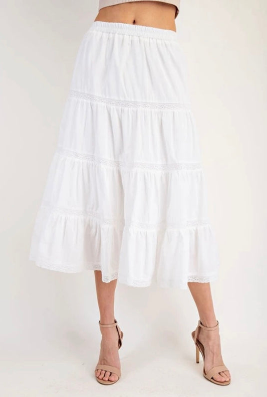 Lovely Lace Midi Skirt