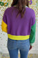 Mardi Gras Sequin Script Sweater