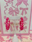 Pink Candy Beaded Hoops
