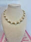 Water Resistant Gold Beaded Pearl Necklace